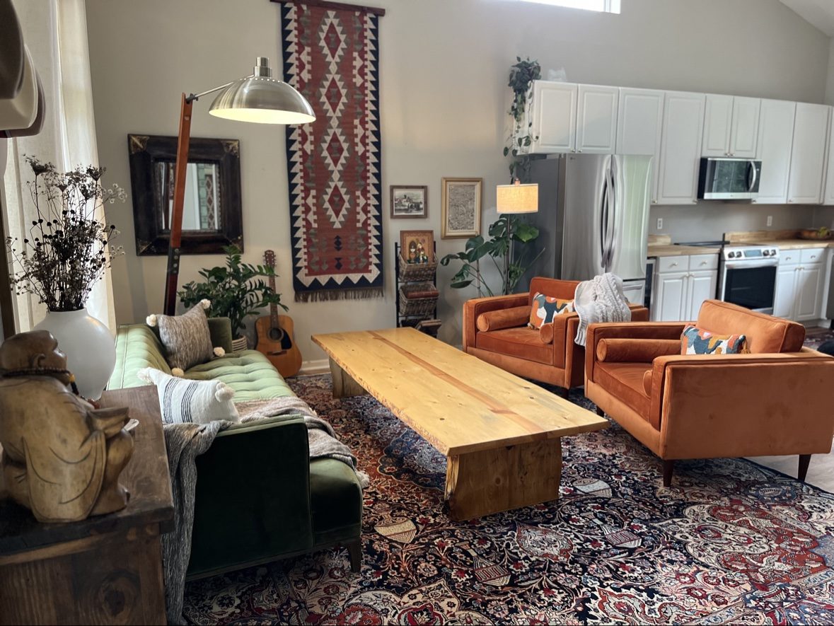 Living room, toward the kitchen