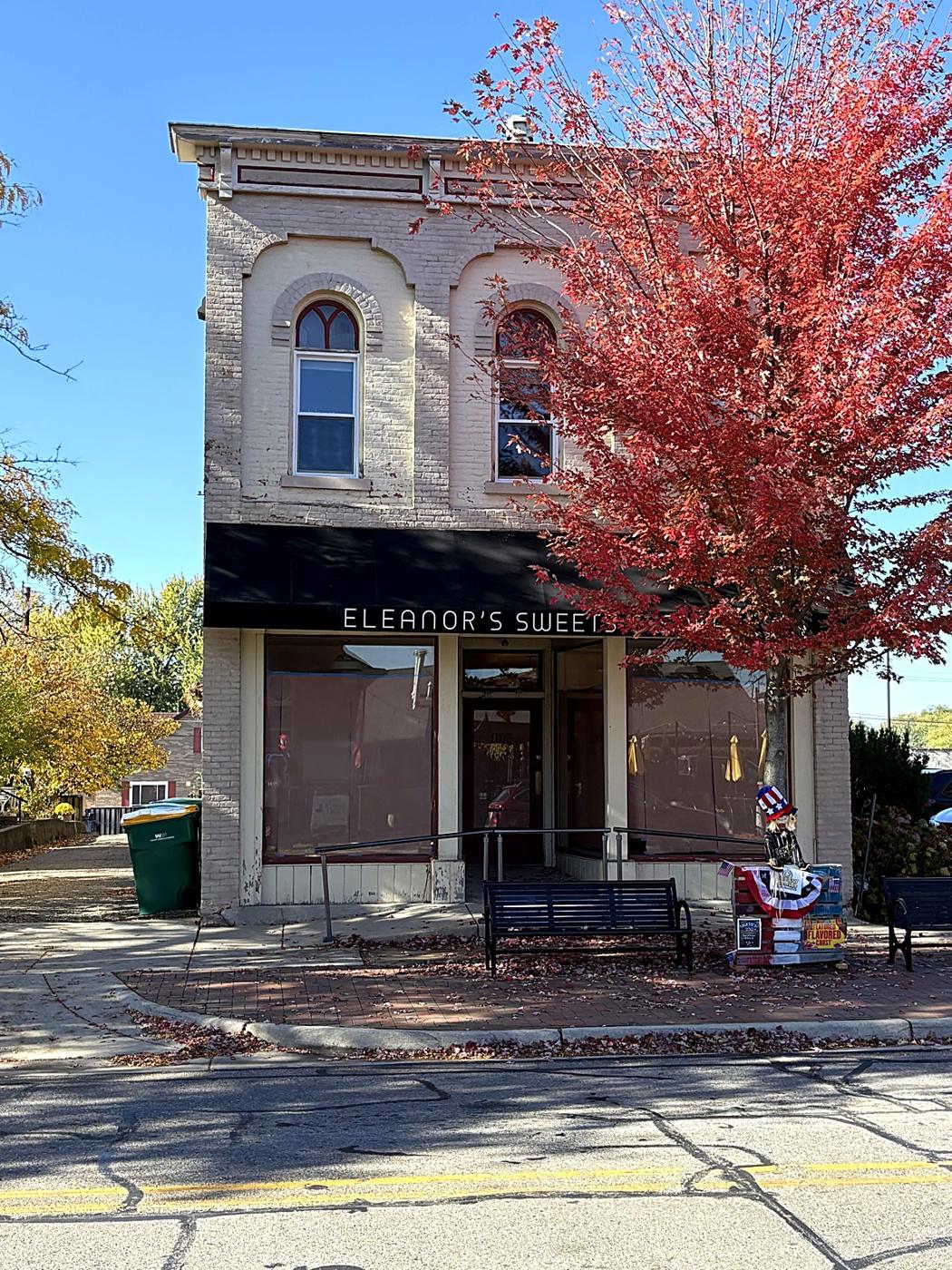 Eleanor’s Sweets under a red maple